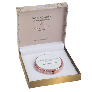 Bramble Bay Co Rose Quartz & Rhodonite Bracelet