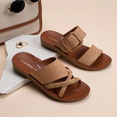 DOTI Slip-On Sandals - Caramel