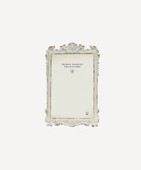 Brocante Vintage White Metal Picture Frame – 4" x 6"