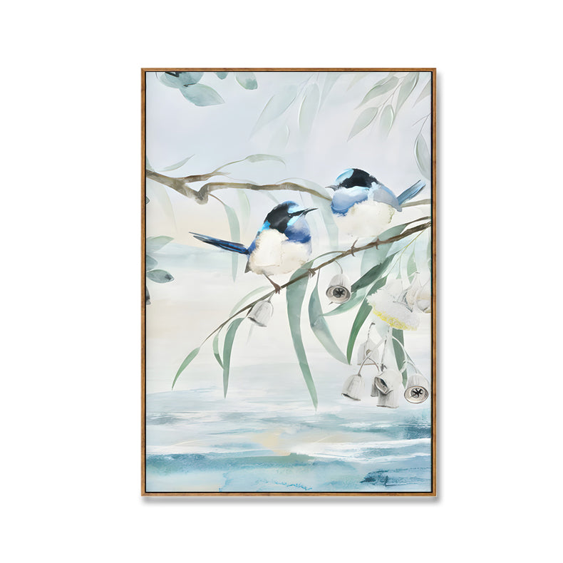 Two Blue Wrens – Brushed Artwork (In-store Pickup)