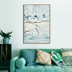 Three Blue Wrens – Brushed Artwork(In-store Pickup)