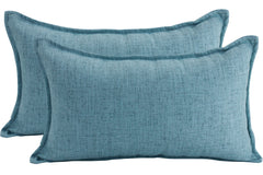 Linen Azure Cushion – 30 × 50cm