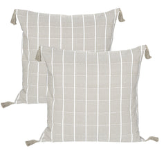 Idyllic Cotton Cushion 50x50 Taupe