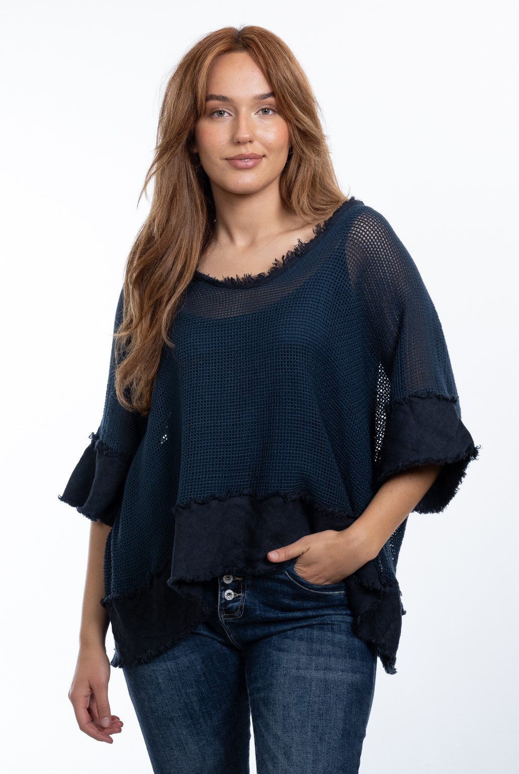 Carina Cotton Top Navy