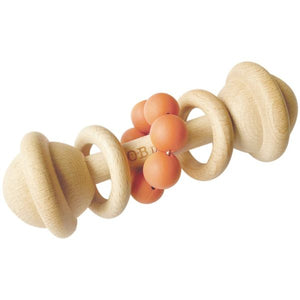 OB Designs Wooden Rattle Cinnamon