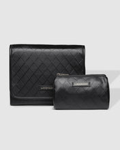 Load image into Gallery viewer, Louenhide Cleo Cosmetic Case and Penny Makeup Bag Set Black