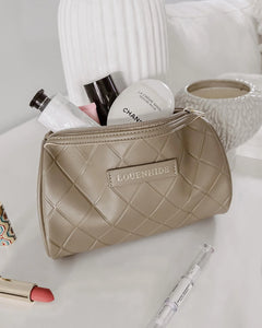 Louenhide Cleo Cosmetic Case and Penny Makeup Bag Set Taupe