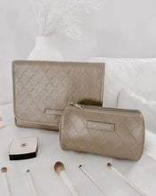 Load image into Gallery viewer, Louenhide Cleo Cosmetic Case and Penny Makeup Bag Set Taupe