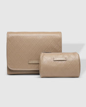 Load image into Gallery viewer, Louenhide Cleo Cosmetic Case and Penny Makeup Bag Set Taupe