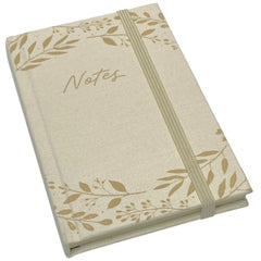 Natural Leaves Fabric Notebook