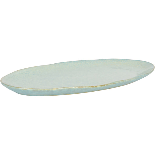 Oval Plate 37 X 18 Blue