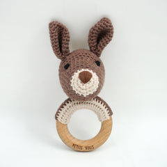 Petite Vous Kangaroo Crochet Ring Rattle
