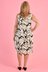 Sunday Button Dress - Seashell Black