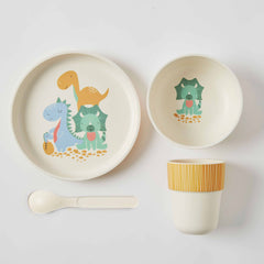 Bamboo Dinner Set Dinosaurs