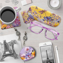 Load image into Gallery viewer, Lisa Pollock Glasses Case Gold Dragonfly Fields