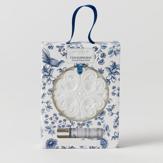 Chinoiserie Scented Ceramic Disc - French Linen