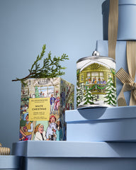 Glasshouse White Christmas candle styled with festive decor