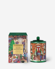 Glasshouse Winter Wonderland 380g scented soy candle in limited-edition 2026 Christmas vessel