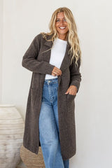 Long Cardigan - Chocolate