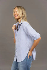 Humidity Lifestyle Nala Stripe Shirt - Dark Blue