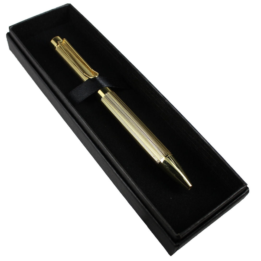 Metallic Mesh Pen - Gold