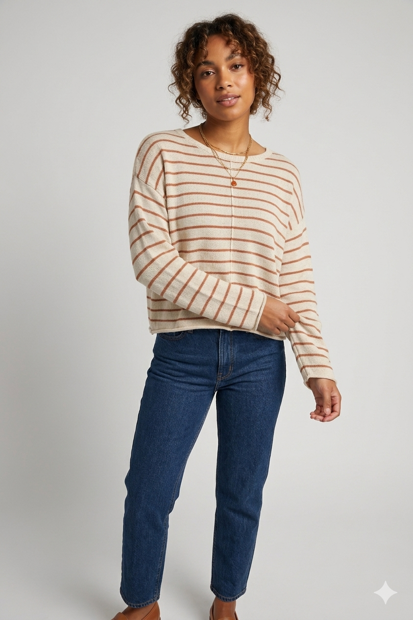 Little Lies Indi Knit - Terracotta/Natural