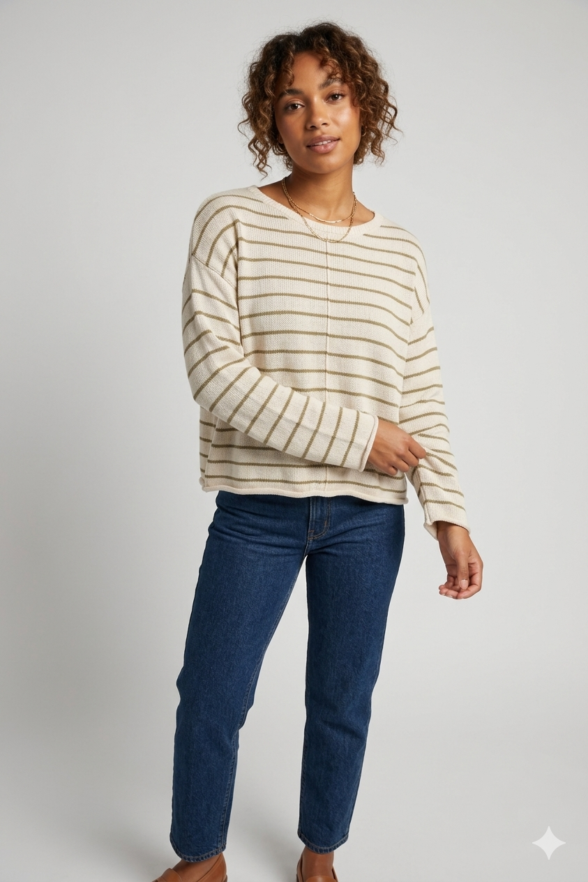 Little Lies Indi Knit - Natural/Khaki