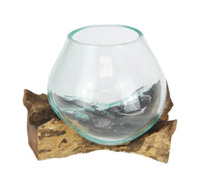 Load image into Gallery viewer, Hand Blown Glass Bowl On Driftwood