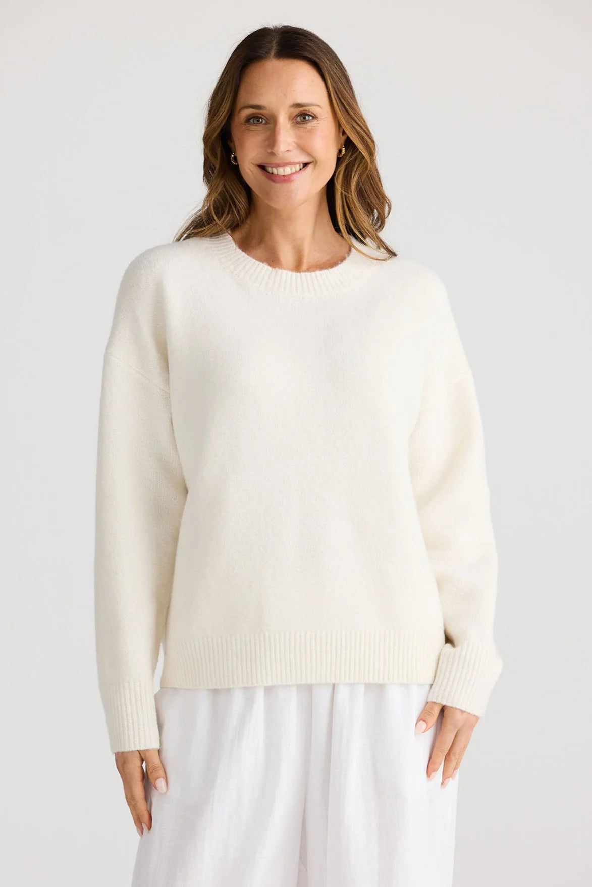 Overboard Knit Jumper – Relaxed Fit Crew Neck Sweater