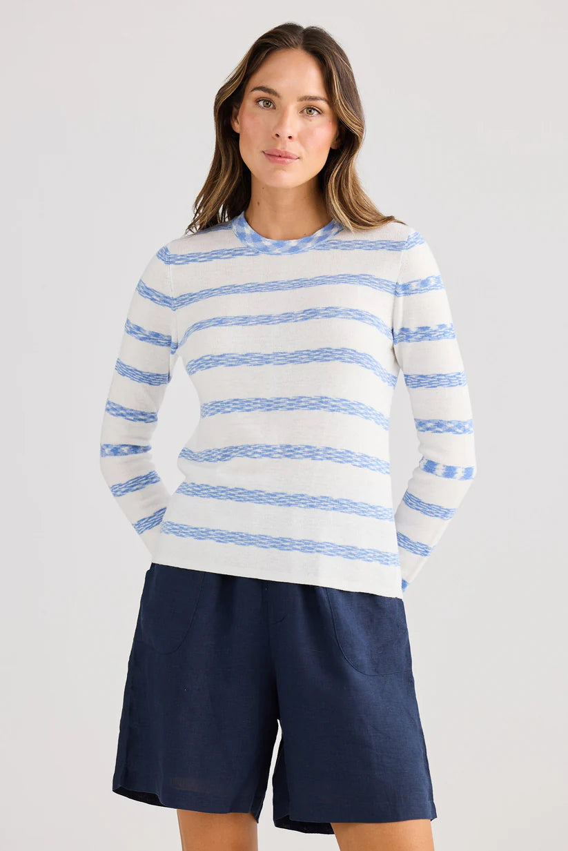 Holiday Bay Knit – Blue Stripe