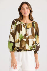 Printed Viscose Blend Blouse