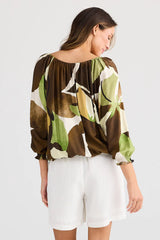 Printed Viscose Blend Blouse