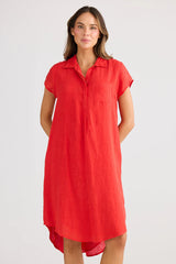 Linen Dress – Red