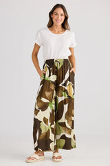 Relaxed Wide Leg Printed Pants