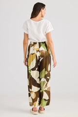 Relaxed Wide Leg Printed Pants