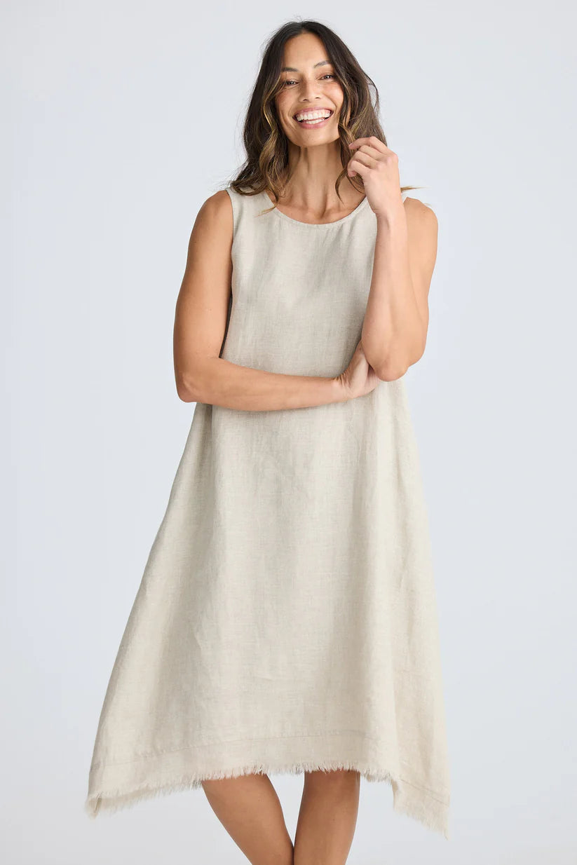 HOLIDAY Miranda Dress Natural Linen