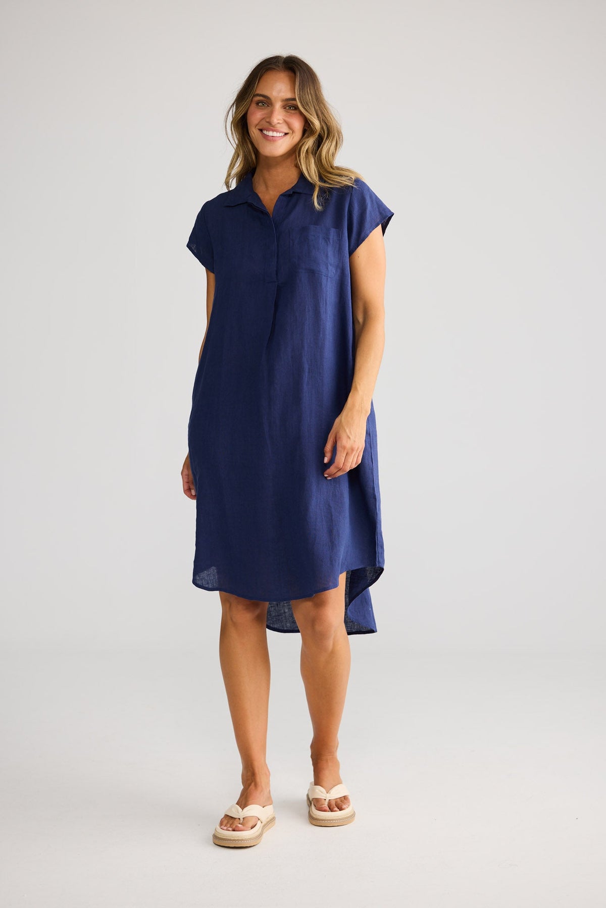 Holiday Ahoy Tunic in Navy, front view