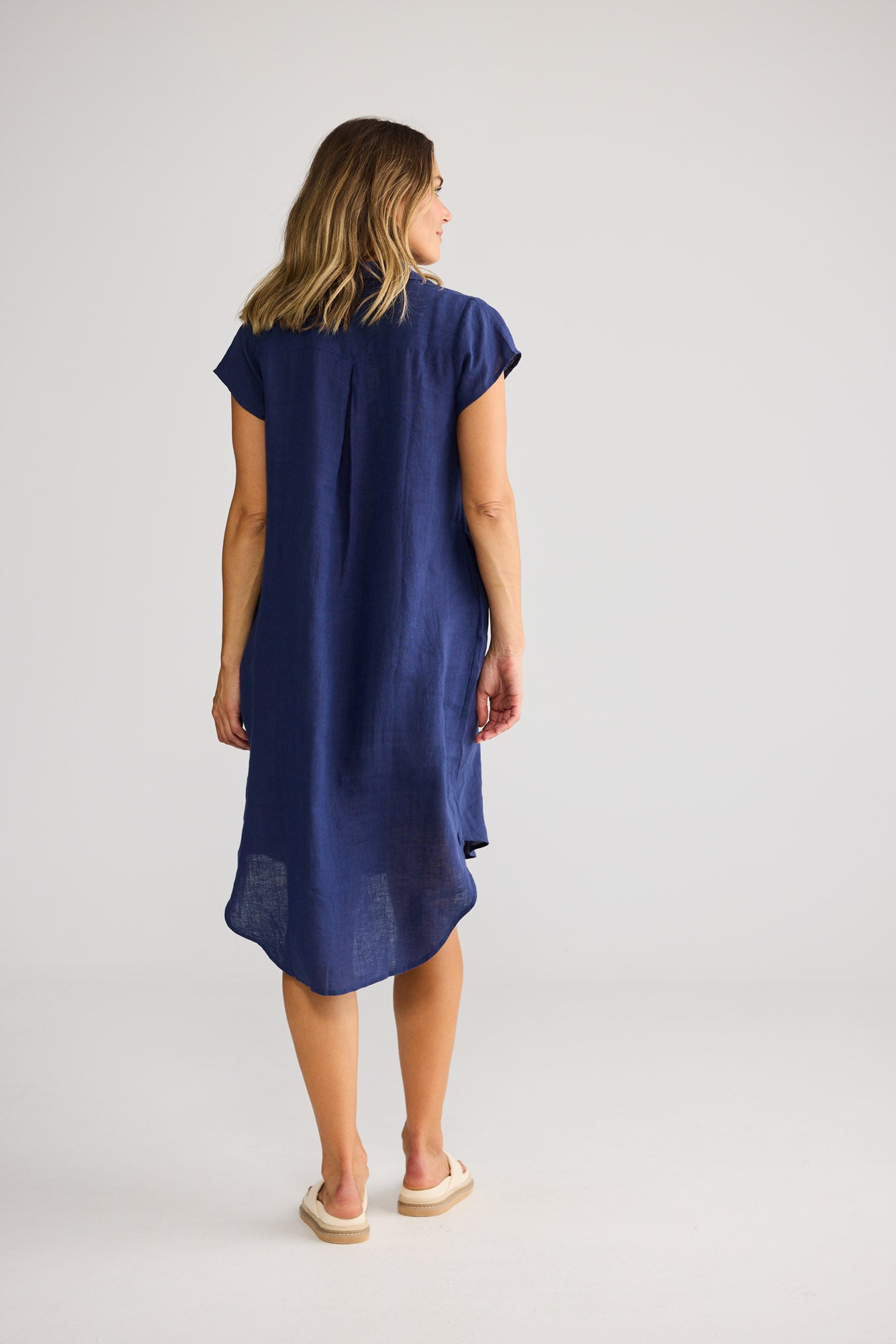 Holiday Ahoy Tunic in Navy, hemline