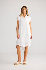 Holiday Ahoy Tunic in White, front view