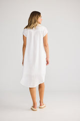Holiday Ahoy Tunic in White, full length