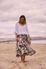 Holiday Seaside Top in White, poolside styling