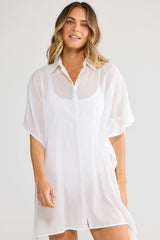 Holiday Lumi Kaftan Top in White