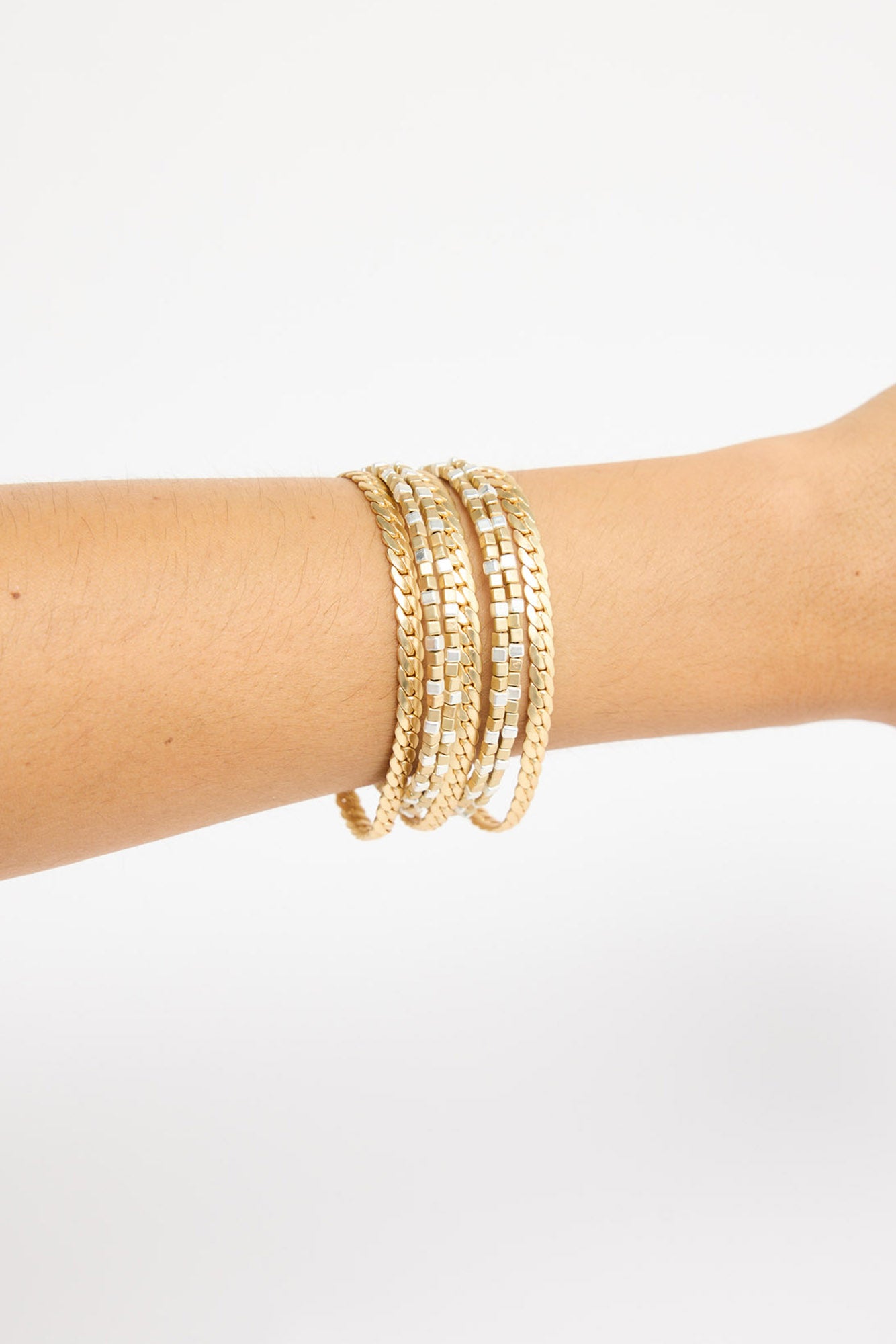 Holiday Anderson Bracelet in Gold, worn on wrist