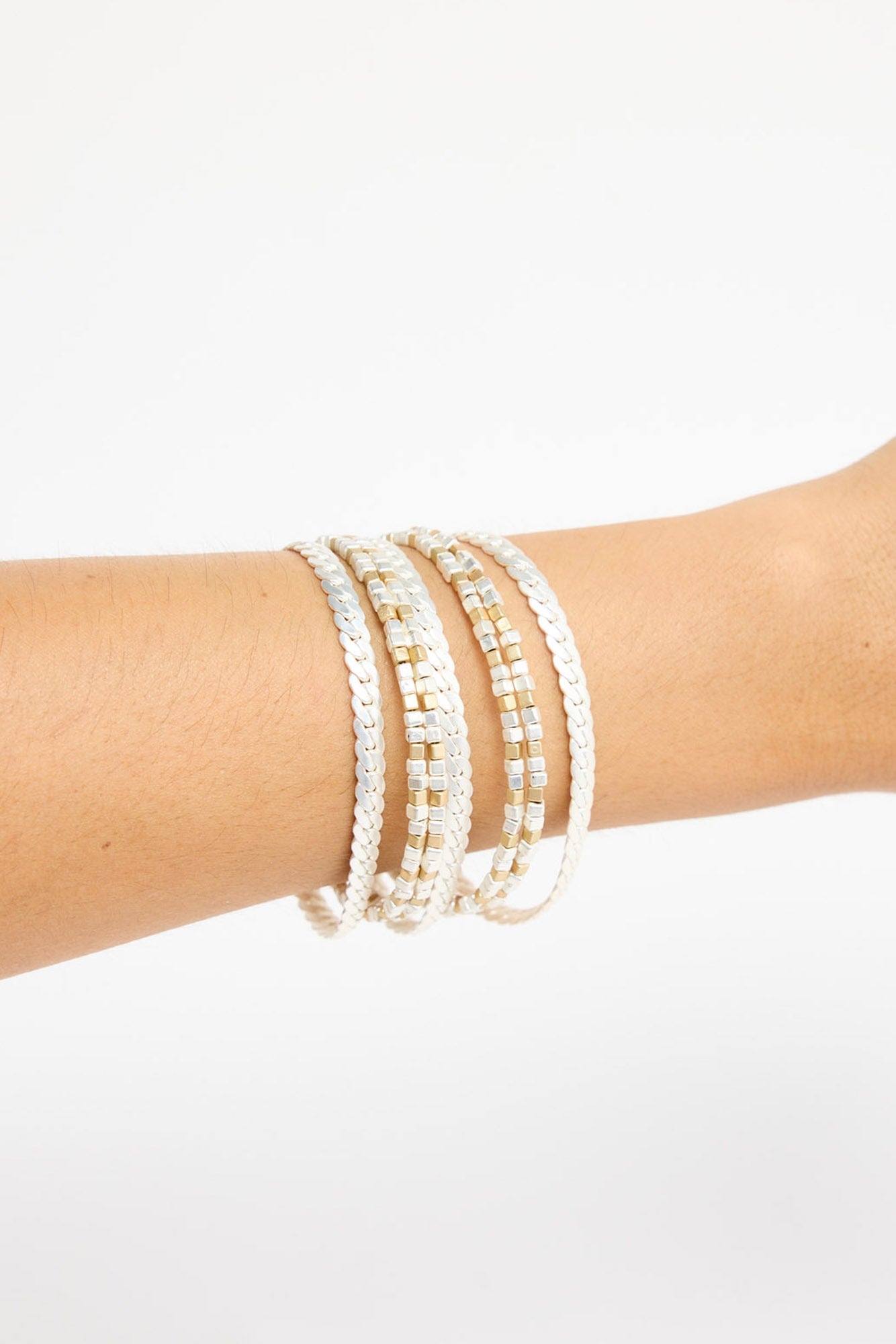 Holiday Anderson Bracelet in Silver, worn on wrist