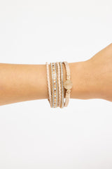 Holiday Kasey Bracelet in Gold, worn on wrist