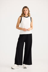 Elio Knit Tank - White & Black