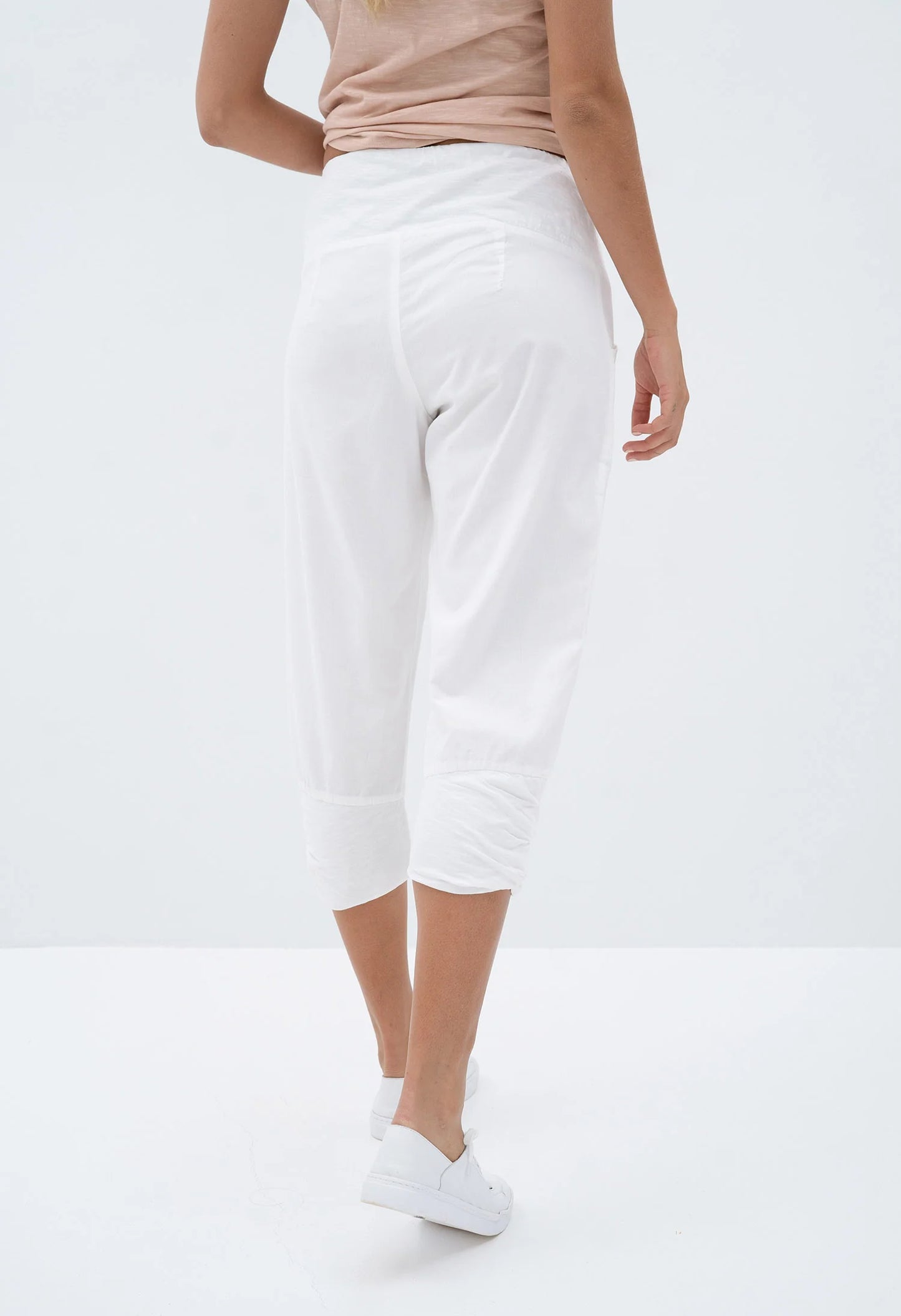 Relaxed Fit Cotton Pants - White