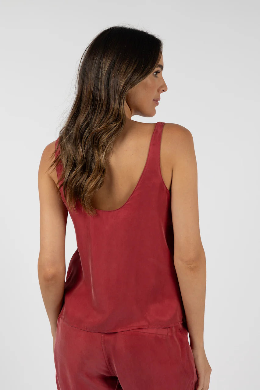 Cupro Milano Cami - Red