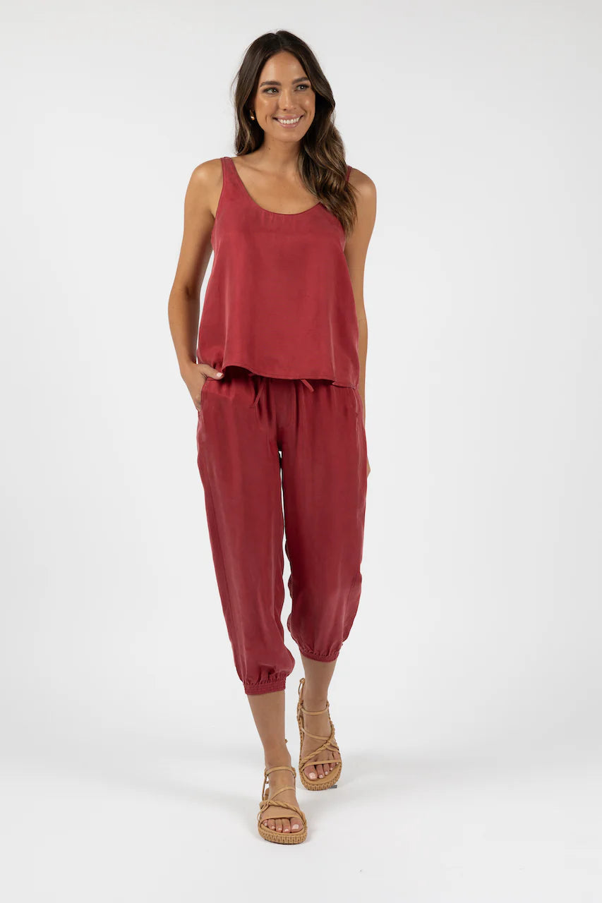 Cupro Milano Pant - Red