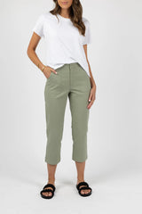Humidity Figure-Flattering Chino Pants - Sage